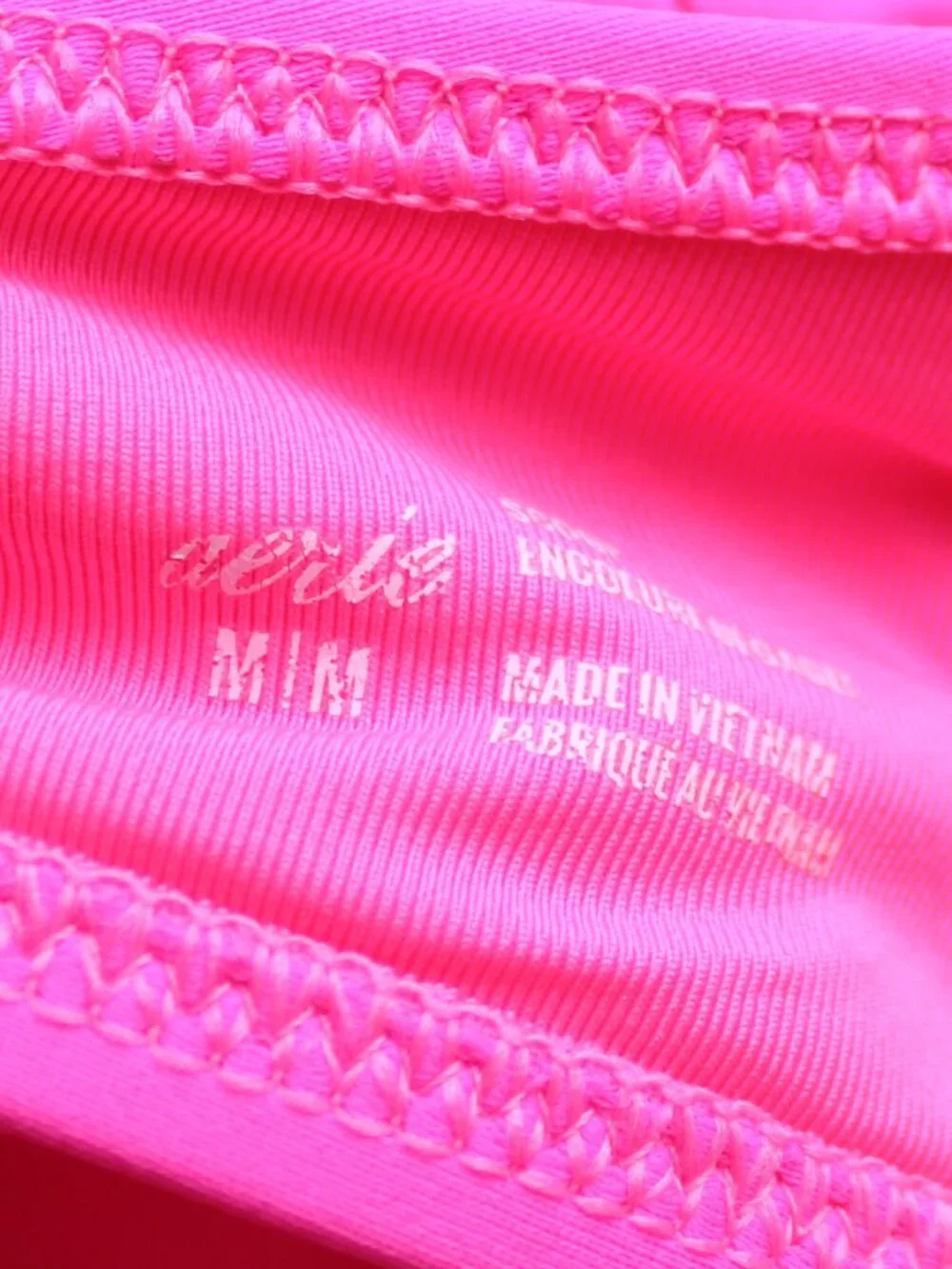 Aerie Scoop Bikini Top Neon Pink Size Medium